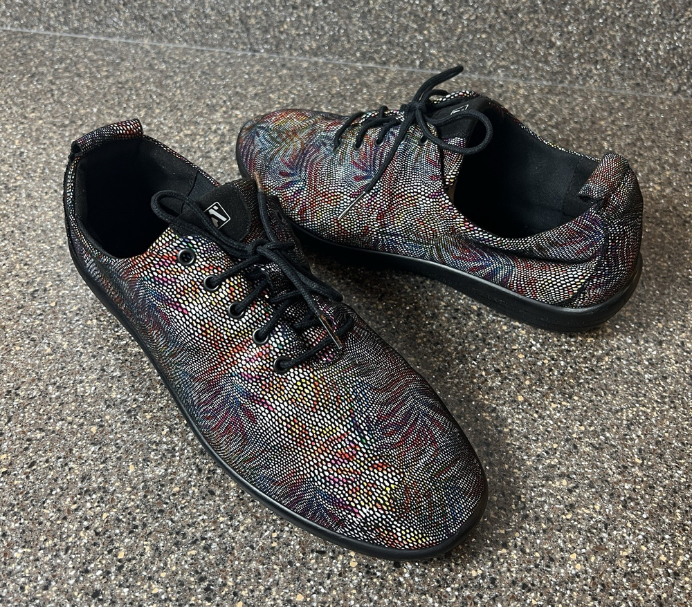 Arcopedico Womens EU 41 US 10 Comfort Casual Multicolor Fabric Lace Up Shoe Flat